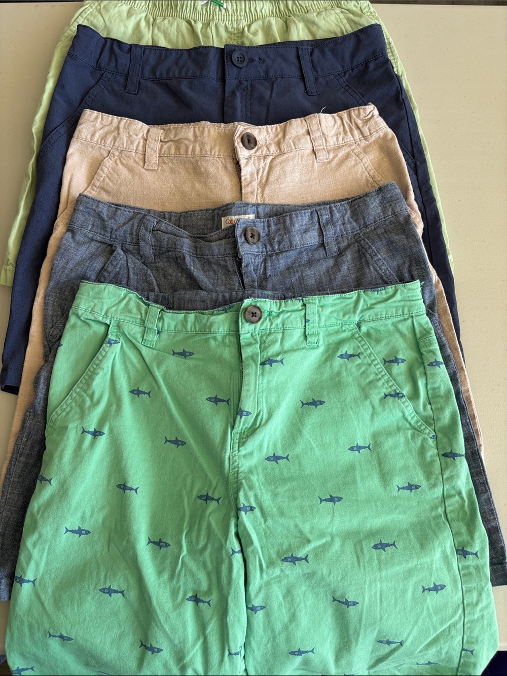 Cat & Jack Boys Sz 14 Lot of 5 Pairs of Shorts
